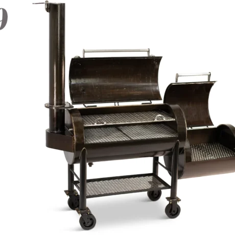 Workhorse Pits 1969 Offset Smoker with Upper Rack and Cowboy Firebox