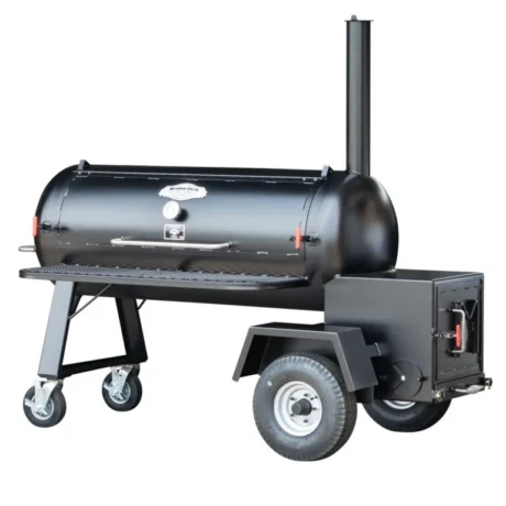 Meadow Creek TS120P Reverse Flow Backyard Smoker with Push-Around Cart