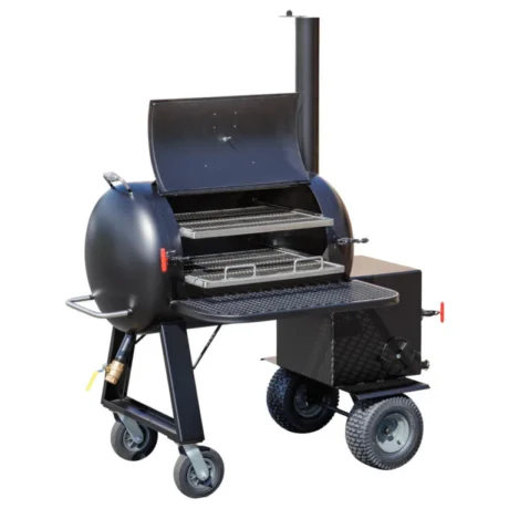 Meadow Creek TS70P Reverse Flow Backyard Smoker with Push-Around Cart