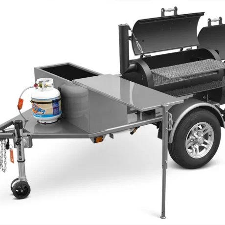 Santa Fe 20-Inch Offset Smoker Trailer with Heat Management System